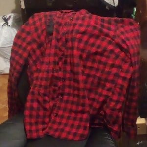 A red and black faded glory flannel